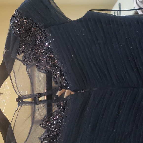 Nwt Teri jon size 4 navy blue gown - Picture 14 of 16